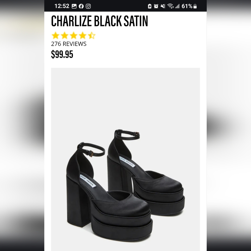 Black Satin Platforms